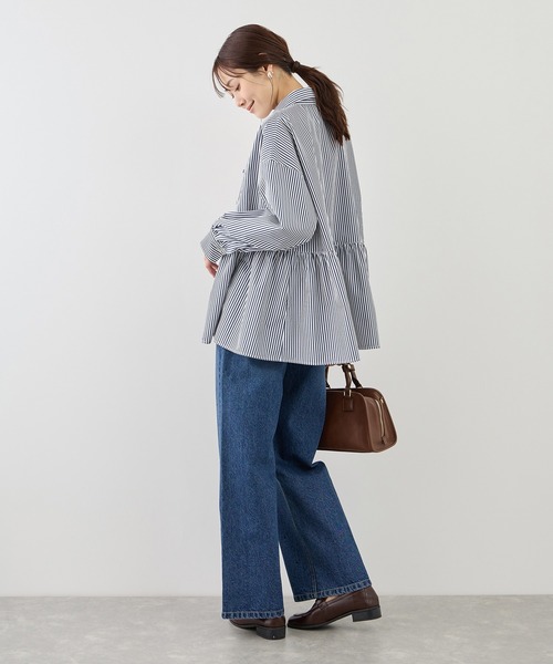 ROPE' PICNIC(ロペピクニック)の「ペプラムシャツブラウス/UVカット・防シワ(シャツ/ブラウス・レディース・ネイビー/オフホワイト/ピンク/ブルー・FREE)」の17枚目の写真