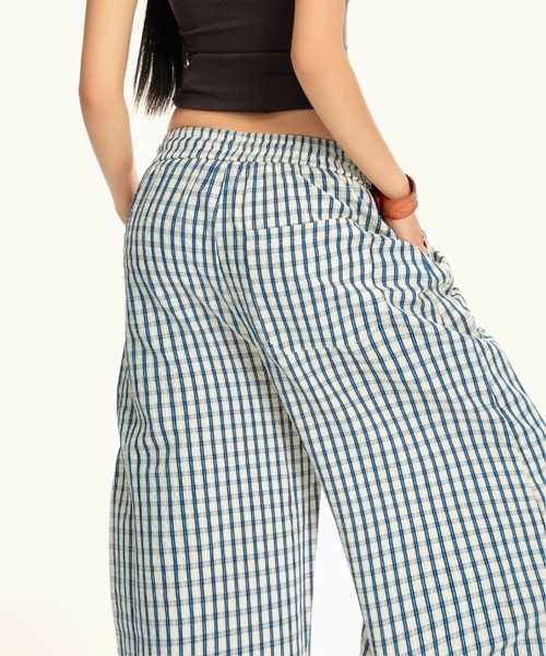 HOOK(フック)の「チェック バルーンワイドパンツ(その他パンツ・レディース・ブルー・M/S/L)」の15枚目の写真
