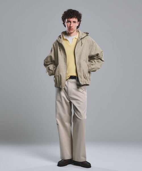 green label relaxing（グリーンレーベルリラクシング）の「ウエストポイント ウォッシュド ワイドパンツ（チノパンツ・メンズ・ベージュ/ブラウン系/ブラック・XL/L/M/S）」の6枚目の写真