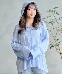 DAESE TOKYO（デセトウキョウ）の「『DAESE TOKYO/デセトウキョウ』ポリエステルレーヨンフードシャツ（シャツ/ブラウス）」