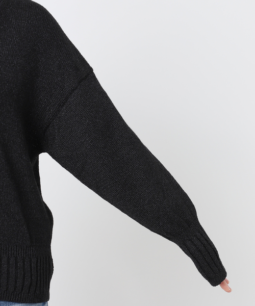 Spick & Span(スピックアンドスパン)の「《追加》レーヨンペーパーヤーンVネックカーディガン(カーディガン/ボレロ・レディース・ベージュ/ブラック・FREE)」の13枚目の写真