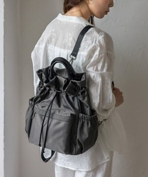 VitaFelice（ヴィータフェリーチェ）の「【撥水加工】3WAYリュックサック 巾着バッグ（バックパック/リュック）」