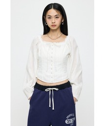 MOUSSY | 【26年SS新作】LACE TRIMMED CORSET ブラウス(シャツ/ブラウス)