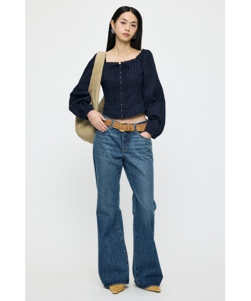 MOUSSY(マウジー)の「【26年SS新作】LACE TRIMMED CORSET ブラウス(シャツ/ブラウス・レディース・ホワイト/ライトイエロー/ネイビー・1/2)」の5枚目の写真