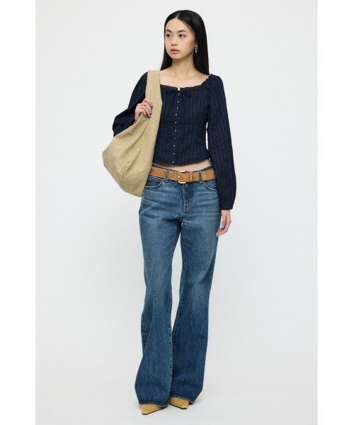 MOUSSY(マウジー)の「【26年SS新作】LACE TRIMMED CORSET ブラウス(シャツ/ブラウス・レディース・ホワイト/ライトイエロー/ネイビー・1/2)」の6枚目の写真