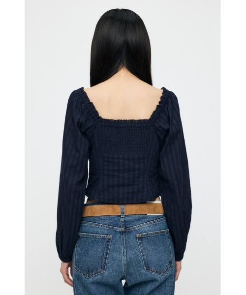 MOUSSY(マウジー)の「【26年SS新作】LACE TRIMMED CORSET ブラウス(シャツ/ブラウス・レディース・ホワイト/ライトイエロー/ネイビー・1/2)」の10枚目の写真