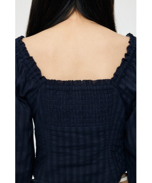 MOUSSY(マウジー)の「【26年SS新作】LACE TRIMMED CORSET ブラウス(シャツ/ブラウス・レディース・ホワイト/ライトイエロー/ネイビー・1/2)」の12枚目の写真