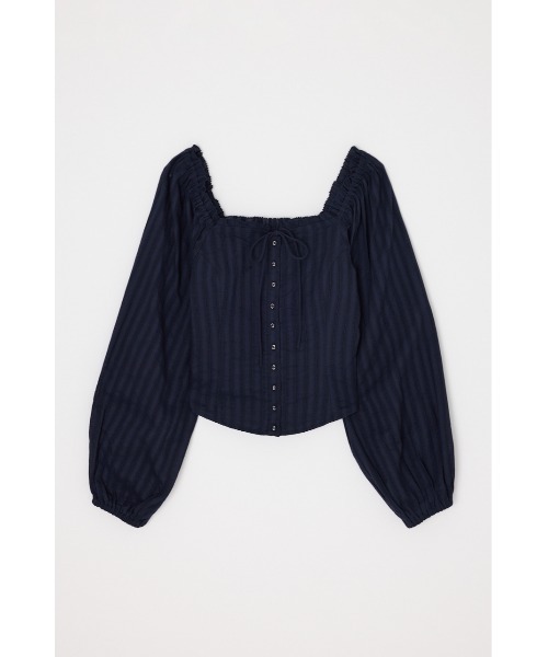 MOUSSY(マウジー)の「【26年SS新作】LACE TRIMMED CORSET ブラウス(シャツ/ブラウス・レディース・ホワイト/ライトイエロー/ネイビー・1/2)」の15枚目の写真