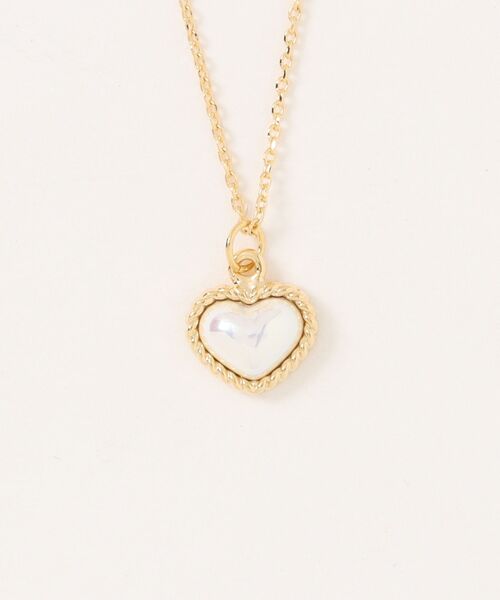 Heather(ヘザー)の「ハートパールネックレス 650140(ネックレス・レディース・シルバー/ゴールド・ONE SIZE)」の1枚目の写真