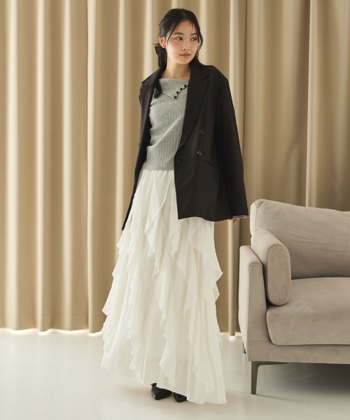 archives(アルシーヴ)の「ウォッシャブルテーラードジャケット(テーラードジャケット・レディース・グレー/ブラック/ネイビー/ベージュ・MEDIUM/SMALL)」の19枚目の写真