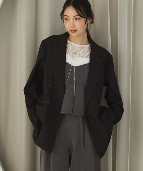 archives(アルシーヴ)の「ウォッシャブルテーラードジャケット(テーラードジャケット・レディース・グレー/ブラック/ネイビー/ベージュ・MEDIUM/SMALL)」の9枚目の写真