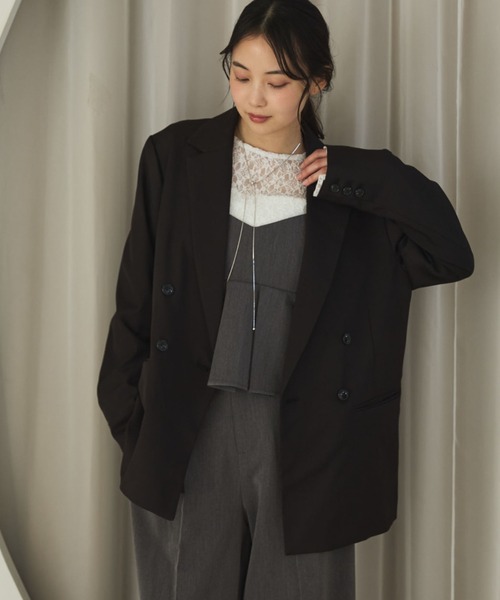 archives(アルシーヴ)の「ウォッシャブルテーラードジャケット(テーラードジャケット・レディース・グレー/ブラック/ネイビー/ベージュ・MEDIUM/SMALL)」の10枚目の写真