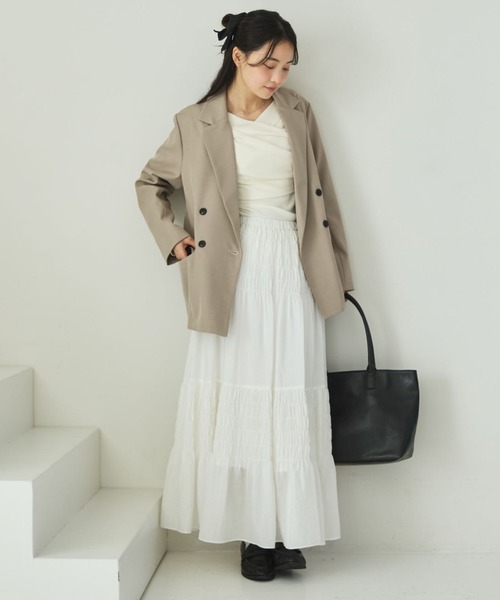 archives(アルシーヴ)の「ウォッシャブルテーラードジャケット(テーラードジャケット・レディース・グレー/ブラック/ネイビー/ベージュ・MEDIUM/SMALL)」の5枚目の写真