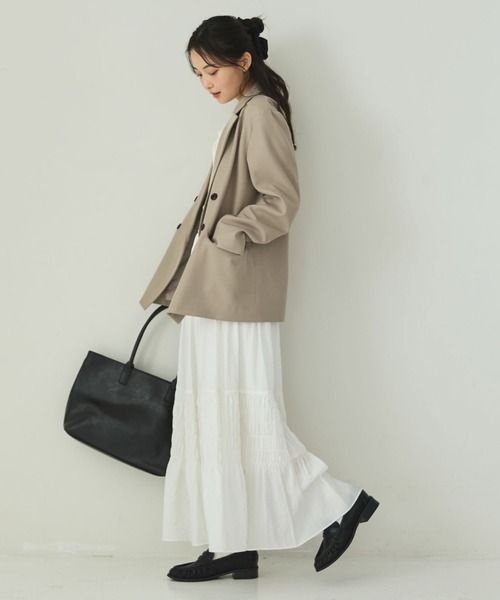 archives(アルシーヴ)の「ウォッシャブルテーラードジャケット(テーラードジャケット・レディース・グレー/ブラック/ネイビー/ベージュ・MEDIUM/SMALL)」の7枚目の写真