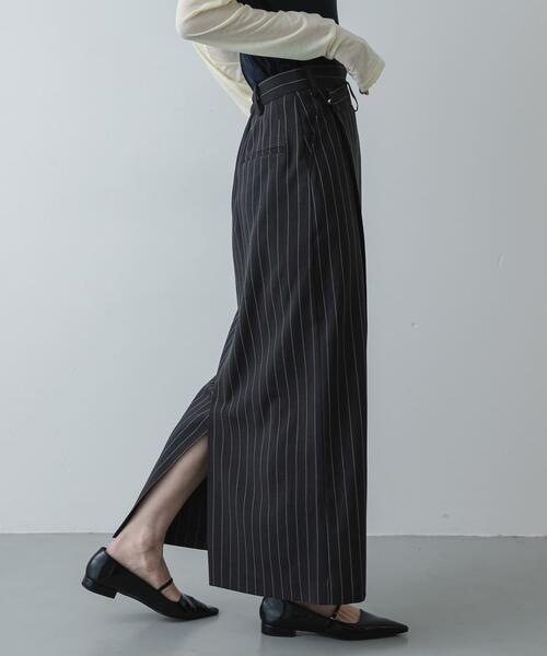 SENSE OF PLACE by URBAN RESEARCH（センスオブプレイスバイアーバンリサーチ）の「アシメタックタイトスカート（スカート・レディース・チャコールグレー/ブルー系その他/ベージュ系その他・MEDIUM/SMALL）」の6枚目の写真