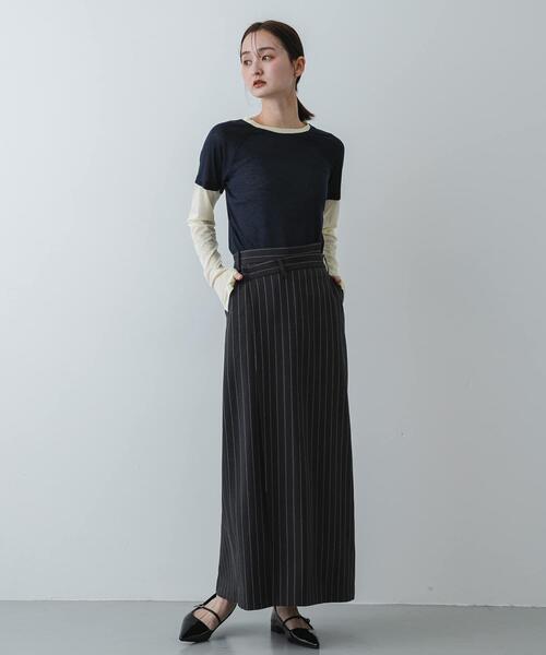 SENSE OF PLACE by URBAN RESEARCH（センスオブプレイスバイアーバンリサーチ）の「アシメタックタイトスカート（スカート・レディース・チャコールグレー/ブルー系その他/ベージュ系その他・MEDIUM/SMALL）」の7枚目の写真