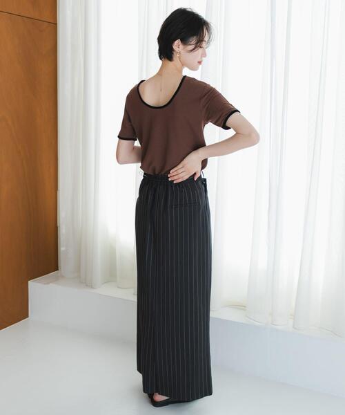 SENSE OF PLACE by URBAN RESEARCH（センスオブプレイスバイアーバンリサーチ）の「アシメタックタイトスカート（スカート・レディース・チャコールグレー/ブルー系その他/ベージュ系その他・MEDIUM/SMALL）」の21枚目の写真