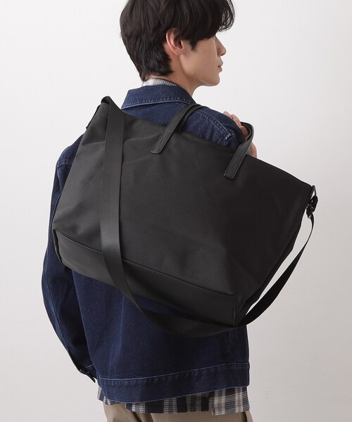 THE SHOP TK （ザ ショップ ティーケー ）の「ツイル2WAY トート（トートバッグ・メンズ・ブラック/ダークグレー・00）」の2枚目の写真