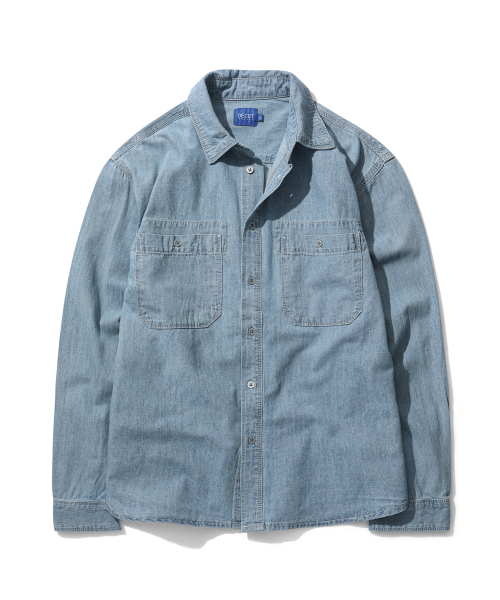 DECET(デケト)の「Relax Work Denim Shirts DCSH014Blue(シャツ/ブラウス・メンズ・その他・SMALL/MEDIUM/LARGE)」の3枚目の写真