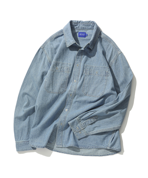 DECET(デケト)の「Relax Work Denim Shirts DCSH014Blue(シャツ/ブラウス・メンズ・その他・SMALL/MEDIUM/LARGE)」の5枚目の写真