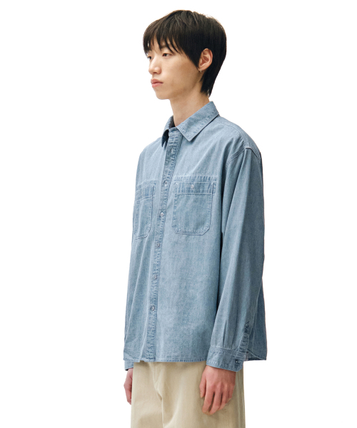 DECET(デケト)の「Relax Work Denim Shirts DCSH014Blue(シャツ/ブラウス・メンズ・その他・SMALL/MEDIUM/LARGE)」の9枚目の写真