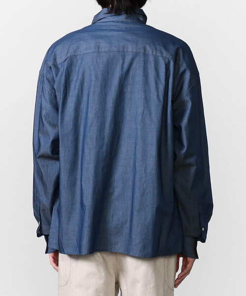 GYMPHLEX（ジムフレックス）の「Gymphlex | インディゴツイル 長袖ジップシャツ MEN（シャツ/ブラウス・メンズ・ダークインディゴブルー・L/M）」の11枚目の写真