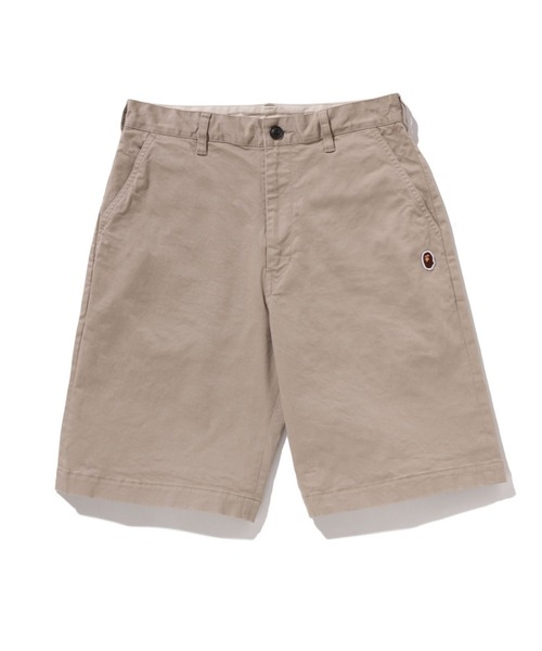 A BATHING APE（アベイシングエイプ）の「ONE POINT CHINO SHORTS（チノパンツ・メンズ・ブラック/オリーブ/ベージュ・X-LARGE/SMALL/MEDIUM/XX-LARGE/LARGE）」の2枚目の写真
