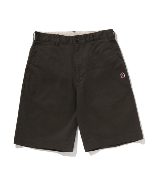 A BATHING APE（アベイシングエイプ）の「ONE POINT CHINO SHORTS（チノパンツ・メンズ・ブラック/オリーブ/ベージュ・X-LARGE/SMALL/MEDIUM/XX-LARGE/LARGE）」の3枚目の写真