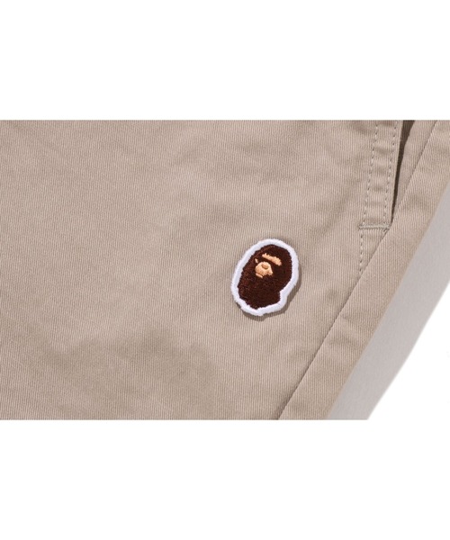 A BATHING APE（アベイシングエイプ）の「ONE POINT CHINO SHORTS（チノパンツ・メンズ・ブラック/オリーブ/ベージュ・X-LARGE/SMALL/MEDIUM/XX-LARGE/LARGE）」の8枚目の写真