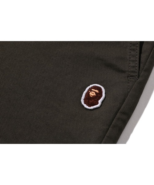 A BATHING APE（アベイシングエイプ）の「ONE POINT CHINO SHORTS（チノパンツ・メンズ・ブラック/オリーブ/ベージュ・X-LARGE/SMALL/MEDIUM/XX-LARGE/LARGE）」の9枚目の写真