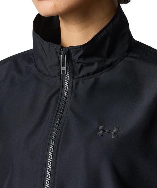 UNDER ARMOUR(アンダーアーマー)の「UAメッシュ ライナー ウーブン プリント フルジップ ジャケット(トレーニング/レディース)(その他アウター・レディース・ブラック・L/M/XL/S)」の4枚目の写真