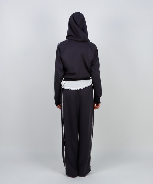 mieya mieya(ミーヤミーヤ)の「【mieya mieya】TAFFY LINE ZIP-UP/タフィーラインジップアップ(パーカー・レディース・クリーム/チャコールグレー/グレー・FREE)」の15枚目の写真