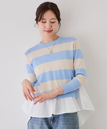 ニット&シャツアンサンブル
