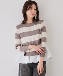 ニット＆シャツアンサンブル