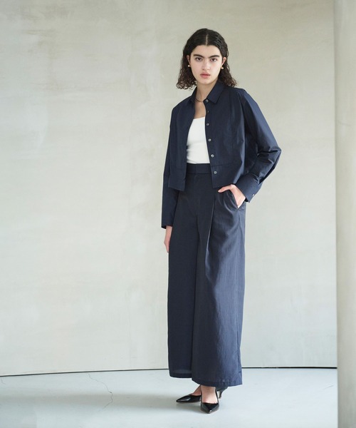 N.O.R.C（ノーク）の「コンフォータブルショートドレスシャツ（シャツ/ブラウス・レディース・ピンク/ストライプ/ネイビー・フリー）」の10枚目の写真