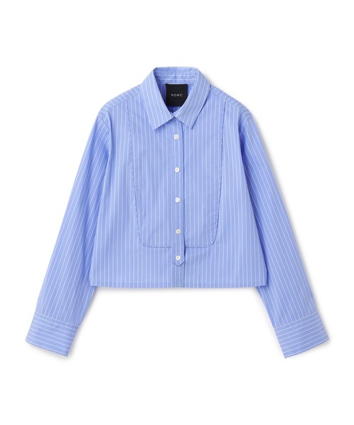 N.O.R.C（ノーク）の「コンフォータブルショートドレスシャツ（シャツ/ブラウス・レディース・ピンク/ストライプ/ネイビー・フリー）」の21枚目の写真