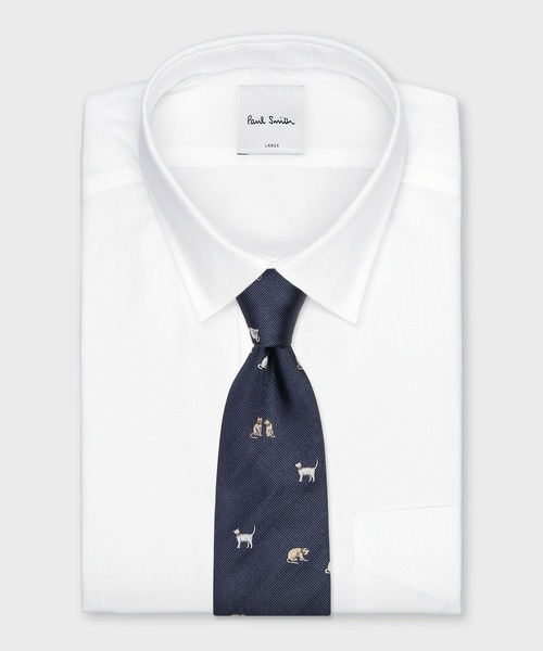 Paul Smith（ポールスミス）の「“Cat Pattern” タイ【160051 552MJ】（ネクタイ・メンズ・ワインレッド/ネイビー・FREE）」の4枚目の写真