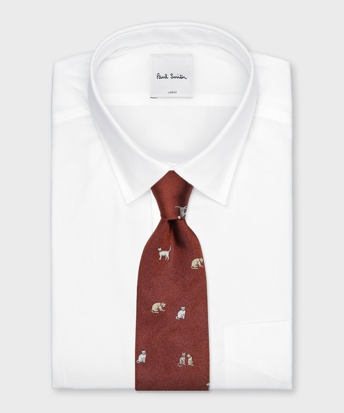Paul Smith（ポールスミス）の「“Cat Pattern” タイ【160051 552MJ】（ネクタイ・メンズ・ワインレッド/ネイビー・FREE）」の6枚目の写真