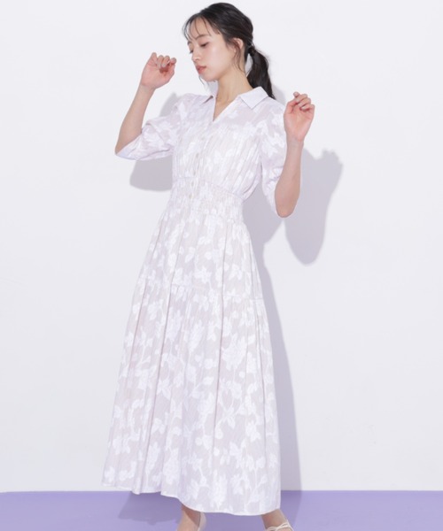 JILL by JILL STUART（ジルバイジルスチュアート）の「ストライプジャガードシャツワンピース（ワンピース・レディース・グレー系その他/ブルー系その他/イエロー系その他・FREE）」の2枚目の写真