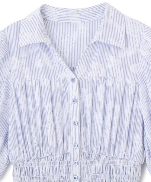 JILL by JILL STUART（ジルバイジルスチュアート）の「ストライプジャガードシャツワンピース（ワンピース・レディース・グレー系その他/ブルー系その他/イエロー系その他・FREE）」の22枚目の写真