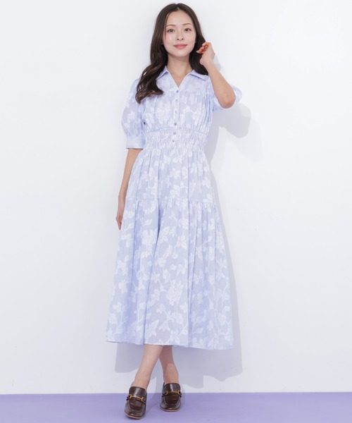 JILL by JILL STUART（ジルバイジルスチュアート）の「ストライプジャガードシャツワンピース（ワンピース・レディース・グレー系その他/ブルー系その他/イエロー系その他・FREE）」の14枚目の写真