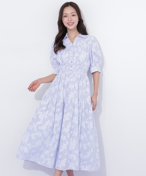 JILL by JILL STUART（ジルバイジルスチュアート）の「ストライプジャガードシャツワンピース（ワンピース・レディース・グレー系その他/ブルー系その他/イエロー系その他・FREE）」の11枚目の写真