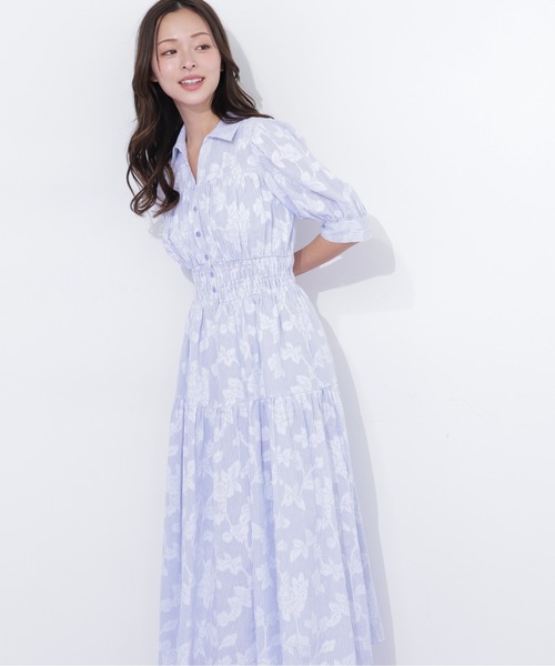 JILL by JILL STUART（ジルバイジルスチュアート）の「ストライプジャガードシャツワンピース（ワンピース・レディース・グレー系その他/ブルー系その他/イエロー系その他・FREE）」の12枚目の写真
