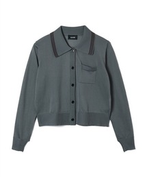soduk | sheer knit polo cardigan(カーディガン/ボレロ)