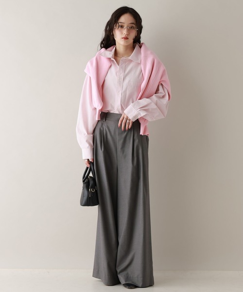 RAGEBLUE(レイジブルー)の「サイドリボンアソートオーバーシャツ(シャツ/ブラウス・レディース・オレンジ系/ピンク/ブルー系/ブルー・FREE)」の5枚目の写真