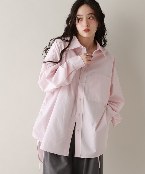 RAGEBLUE(レイジブルー)の「サイドリボンアソートオーバーシャツ(シャツ/ブラウス・レディース・オレンジ系/ピンク/ブルー系/ブルー・FREE)」の8枚目の写真