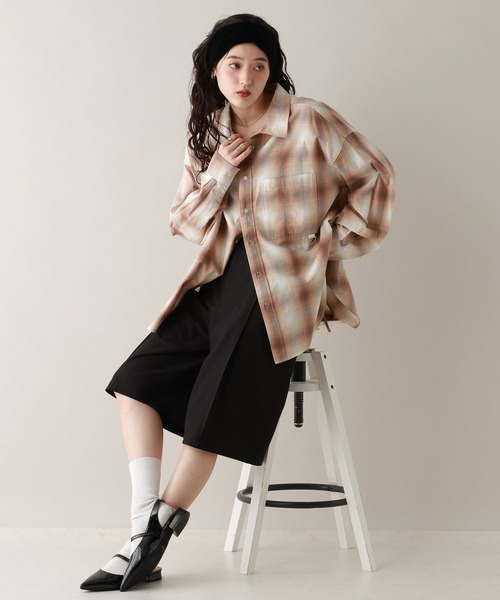 RAGEBLUE(レイジブルー)の「サイドリボンアソートオーバーシャツ(シャツ/ブラウス・レディース・オレンジ系/ピンク/ブルー系/ブルー・FREE)」の10枚目の写真