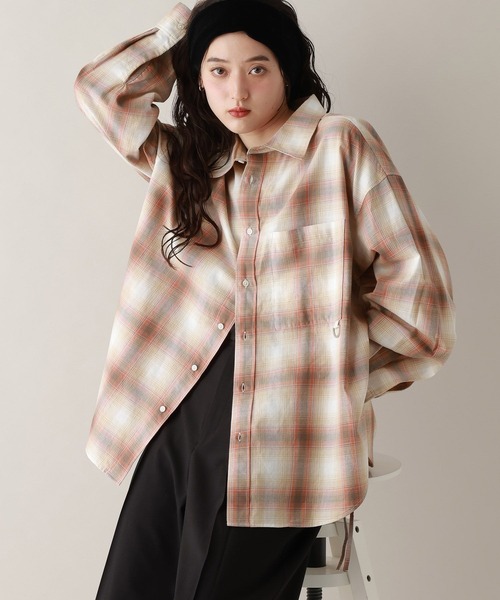 RAGEBLUE(レイジブルー)の「サイドリボンアソートオーバーシャツ(シャツ/ブラウス・レディース・オレンジ系/ピンク/ブルー系/ブルー・FREE)」の12枚目の写真