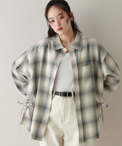 RAGEBLUE(レイジブルー)の「サイドリボンアソートオーバーシャツ(シャツ/ブラウス・レディース・オレンジ系/ピンク/ブルー系/ブルー・FREE)」の16枚目の写真