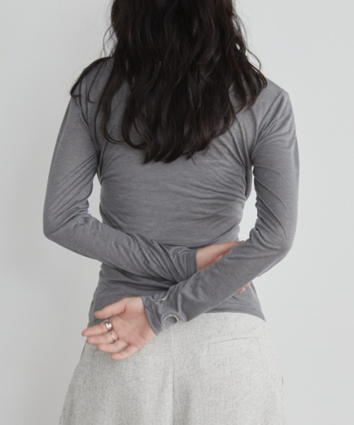 Aunt Marie's(アントマリーズ)の「ウエストリボンスキッパートップス(Tシャツ/カットソー・レディース・ブルー/チャコールグレー/ブラック・FREE)」の17枚目の写真